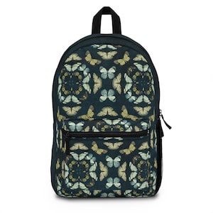 Groene insectenrugzak/vlinderrugzak/mooie insectenrugzak/vlinders kevers handbagage/leuke schoolboekentas/groenblauwe insectentas
