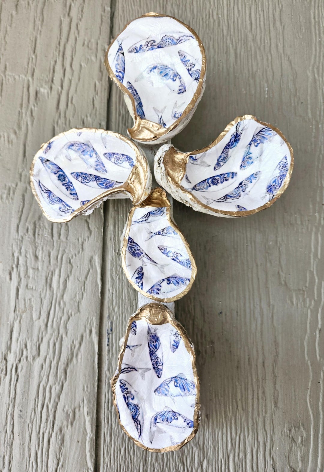Oyster Shell Cross. FISH - Etsy