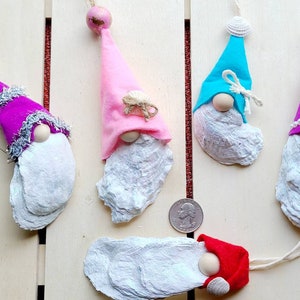 Gnome oyster shell ornaments