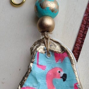 Decoupage Oyster Shell Keychain - Etsy