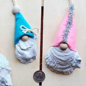 Gnome oyster shell ornaments