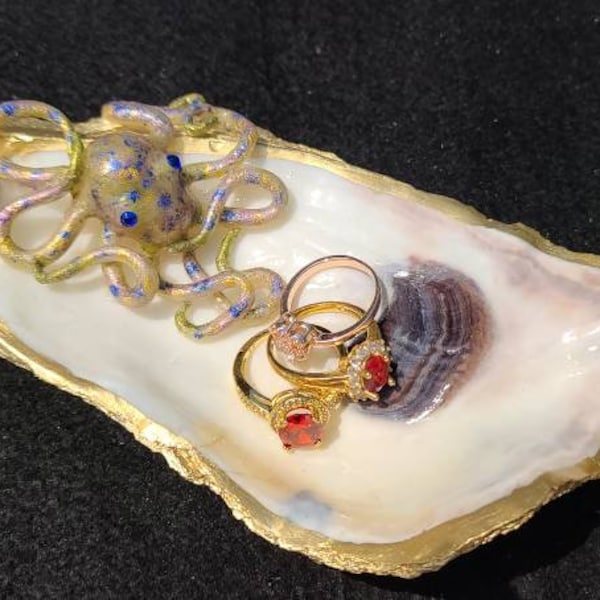 Gd oyster shell ring dish/octopus ring dish