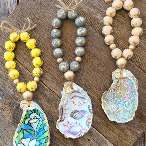 Oyster shell blessing beads, welcome beads, bottle beads