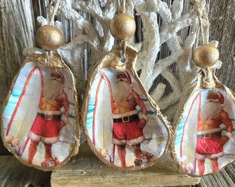 Oyster shell ornament Sexy Santa