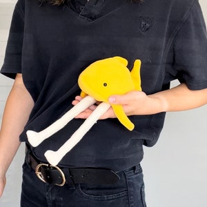 Fish With Legs Plushie (Yellow) Small