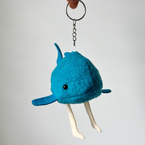 Mini Fish With Legs Keychain (Blue)