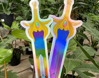 Sword of Pride | Holographic Vinyl Sticker | SPOP | LGBTQIA+ | Queer | Laptop & Water Bottle Sticker