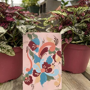 Cartoline tradizionali norvegesi - Stampe d'arte - Rosemaling - 4x6"