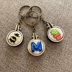 Embroidery Hoop Keychains