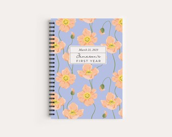 BABY BOOK First Year Baby Journal Personalized Baby Book Neutral Baby Memorybook Baby Milestone Book Baby Gift Idea Baby Shower Gift Idea