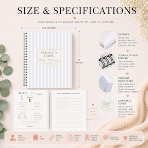 Personalized Pregnancy Journal | Weekly Keepsake for Expecting Moms image 10