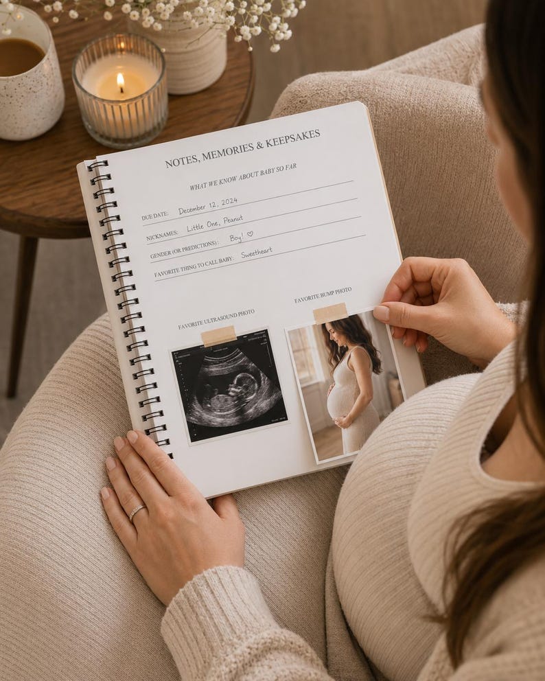 Personalized Pregnancy Journal | Weekly Keepsake for Expecting Moms image 7