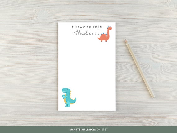 PERSONALIZED NOTEPAD for Kids Drawing Pad Custom Notepad Gift for