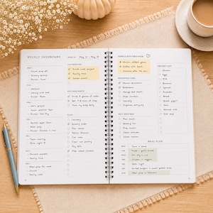 Personalized Mom Planner | Weekly Monthly Organizer | Custom Name Cover | Stay at Home Mom