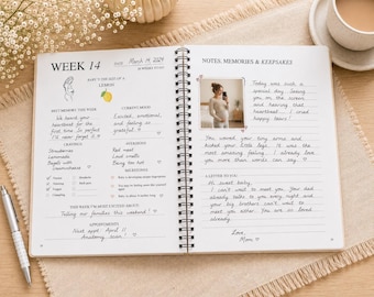 Personalized Pregnancy Journal | Weekly Keepsake for Expecting Moms