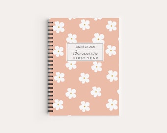BABY BOOK First Year Baby Journal Personalized Baby Book Neutral Baby Memorybook Baby Milestone Book Baby Gift Idea Baby Shower Gift Idea