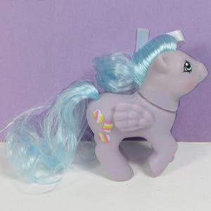 Baby Sweet Treat Sister Rainbow Puff Purple Pegasus G1 Pony - Classic Style Candy SCENTED Retro Toy Smell