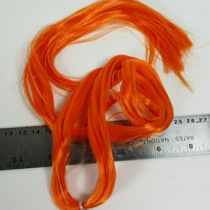 Nylon Custom HAIR Full Size HQ Pure Pumpkin Orange HQG1C Retro Type For Dolls Ponies & Projects 1 Straight Hank