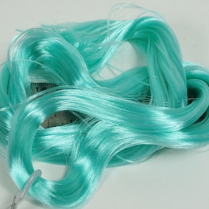 Nylon Custom FULL SIZE Hair lobo / Farbe Blau-Grün / lobendes Haar 1 gerades Hank