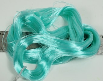 Nylon Custom FULL SIZE Hair HQ Totally Teal Blue-Green HQG1C Retro Type For Dolls Ponies & Projects 1 Straight Hank