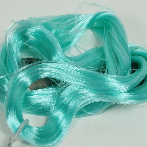 Nylon Custom FULL SIZE Hair HQ Totally Teal Blue-Green HQG1C Retro Type For Dolls Ponies & Projects 1 Straight Hank