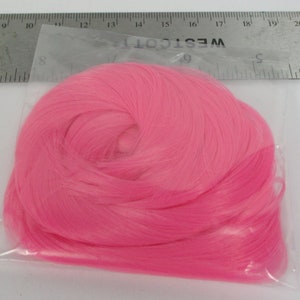 Nylon Custom HAIR Full Size HQ MATTE Hot Pink HQG1C Retro Type For Dolls Ponies & Projects 1 Straight Hank