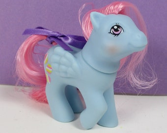 Baby Sweet Treat Sister Rainbow Twist Blue Pegasus G1 Pony - Classic Style Candy SCENTED Retro Toy Smell