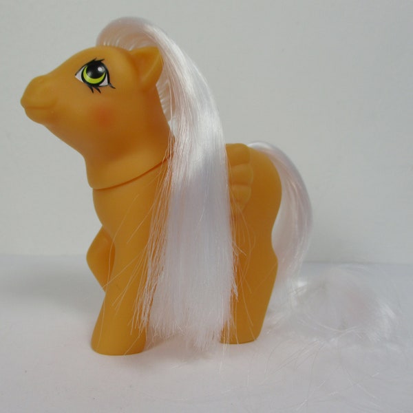HQG1C Orange Baby Pegasus Color-BLANK G1 Pony - Classic Style Limited White Hair Toy For Retro Customization