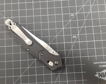 Benchmade titanium Deep carry pocket clip-- Silver, black or matte beadblast gray