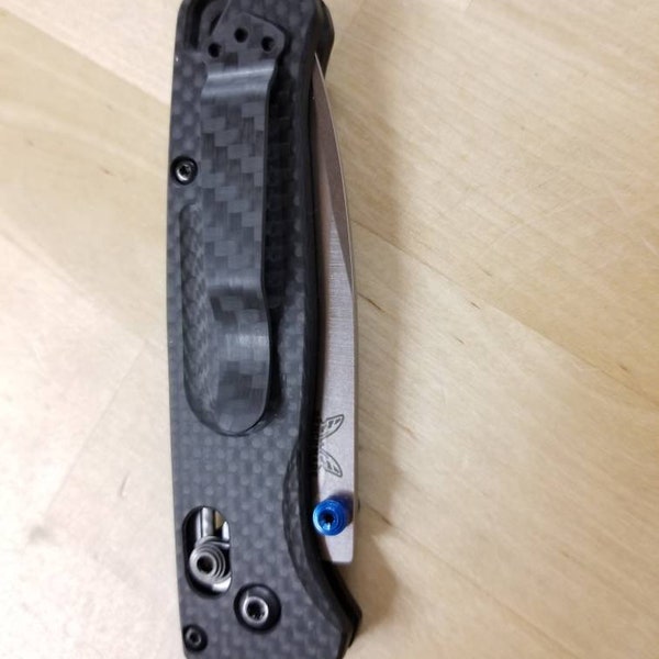 Benchmade Custom Carbon Fiber Pocket Clip for 535 Bugout, 533 Mini Bugout, 537 Bailout, Griptilian, Osborne 940,and more!