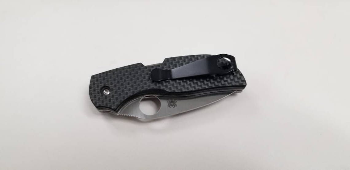 Spyderco Wire clip replacement Custom Titanium deep carry Etsy