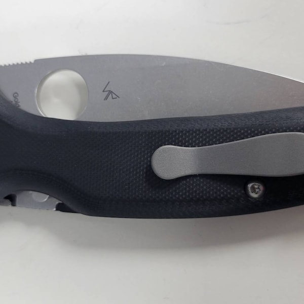 Spyderco Shaman Custom Titanium deep carry pocket clip