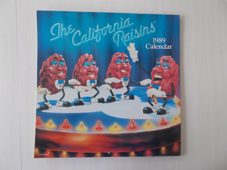California Raisin 1989 Collectible Calendar