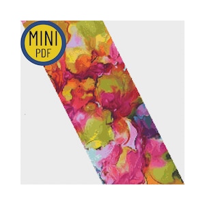 May include: Abstract digital art print with a colorful design of pink, yellow, orange, and green swirls. The design is on a white background.