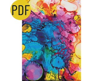 Abstract Cross Stitch Pattern: Shine, Modern Full Coverage (PDF Download)