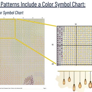 May include: A color symbol chart with a grid of 50 rows and 50 columns. Each cell contains a different color and symbol. The chart is labeled "Color Symbol Chart".