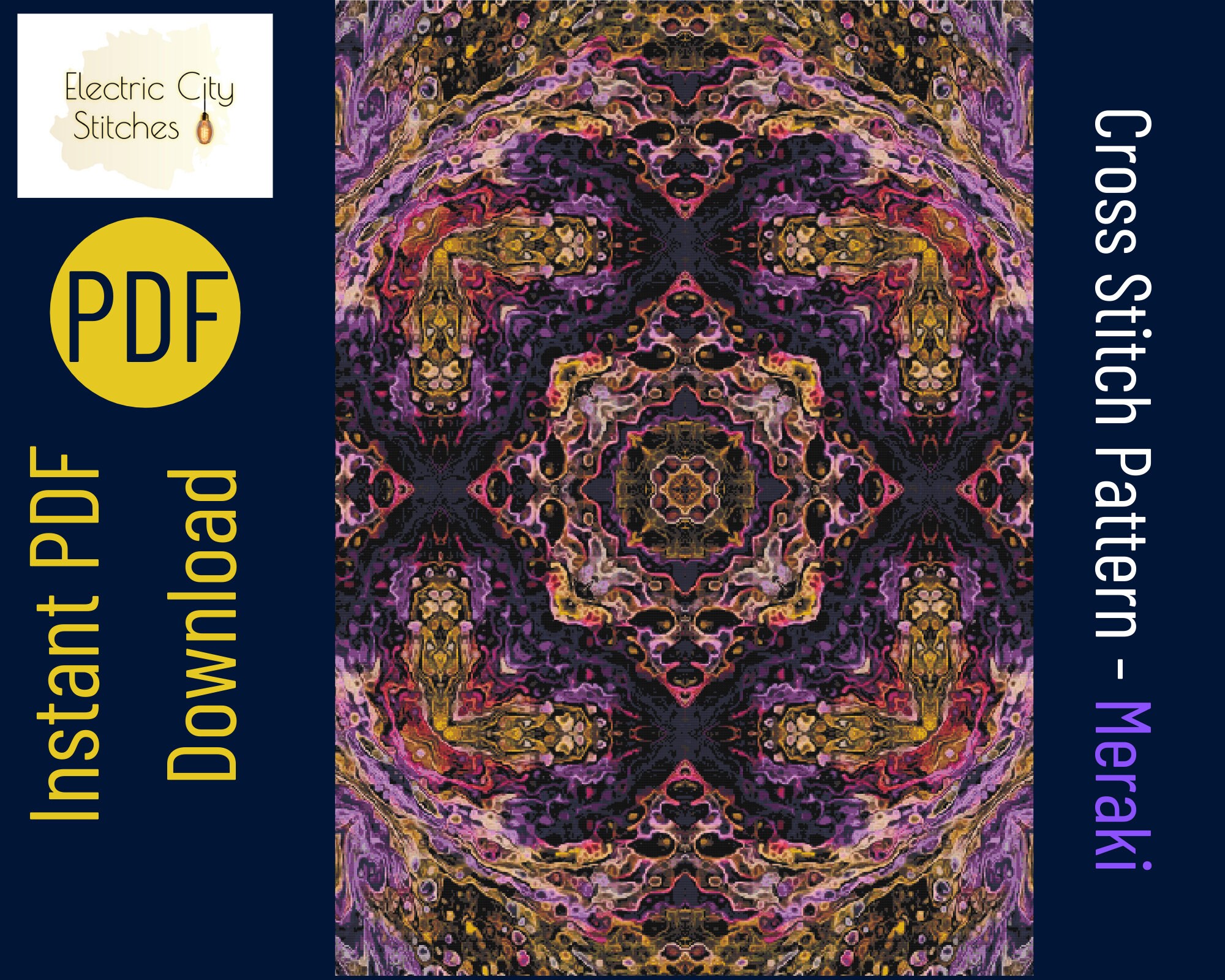 Medium To Large Full Coverage Cross Stitch Design Pattern Abstract Modern Cross Stitch Art Soaring Downloadable Pdf Pattern Patterns Sewing Needlecraft Kromasol Com