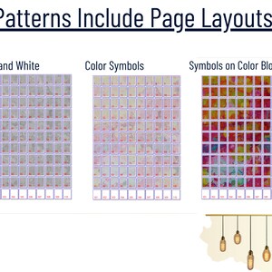 Color Dance. Full Coverage Counted cross stitch art PDF instant download contemporary modern crossstitch abstract cross-stitch small mini image 7