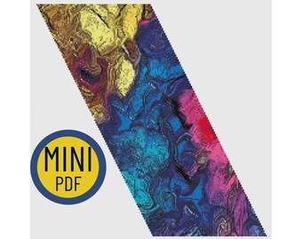 Sonder Modern Mini, small counted cross stitch art PDF, full coverage, downloadable xstitch, crossstitch, abstract cross-stitch, download