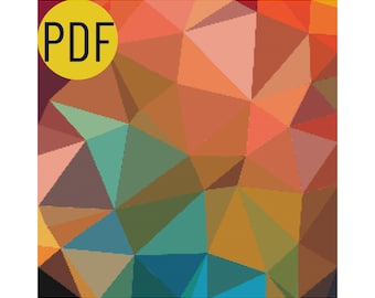 Sassafras Counted cross stitch PDF, digital full coverage, downloadable xstitch, modern crossstitch, abstract cross-stitch, instant download