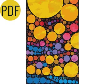 Night Lights Full Coverage Counted cross stitch art PDF digital downloadable xstitch modern crossstitch abstract cross-stitch instant