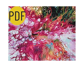 Abstract Art Cross Stitch Pattern: Enrapture Full Coverage (PDF Digital Download)