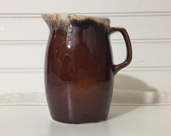 Vintage Hull Brown Drip Creamer