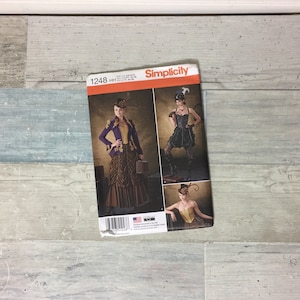 Simplicity Costume Sewing Pattern 1248, Victorian Steampunk, Sz 6-12, Uncut