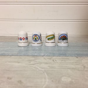 Decorative Porcelain Thimbles Set of 4