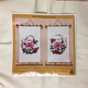 Creative Circle Peonies and Pear Blossoms Embroidery Kit #1923