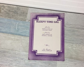 Sleepy Time Gal Vintage Piano Sheet Music