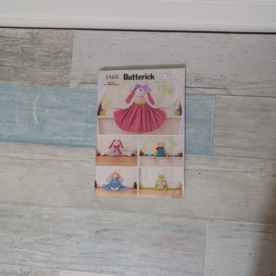 Butterick Sewing Pattern 3560, Draft Stoppers, Rabbit Doll Frog ...