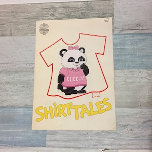Shirt Tales Cross Stitch Pattern Booklet Leaflet Chart Gloria and Pat, Hallmark 1982