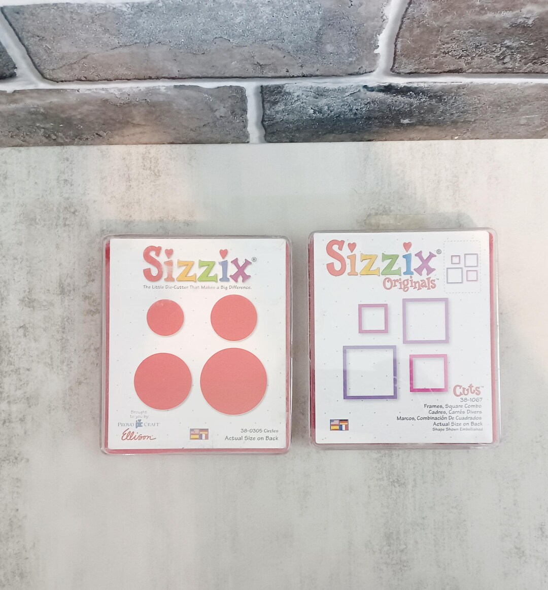 Sizzix Dies Circles 38-0305 and Frames Squares 38-1067 Provo Craft - Etsy